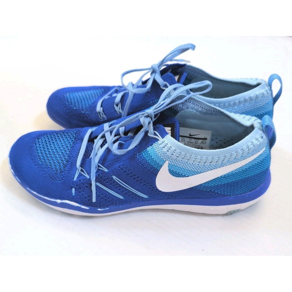 Nike Free TR Focus Flyknit Women's 9.5 Blue Running Training Shoes 844817-401 - Picture 4 of 7
